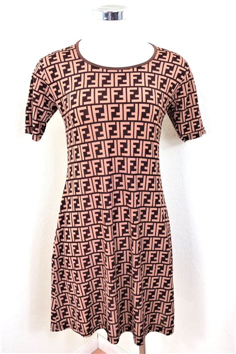 fendi ff vintage tank dress|Brown Fendi FF Logo Print Tank Dress .